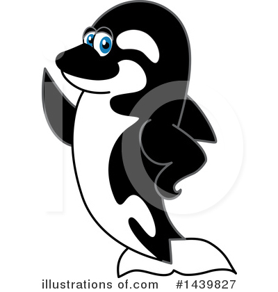 Royalty-Free (RF) Orca Mascot Clipart Illustration by Mascot Junction - Stock Sample #1439827