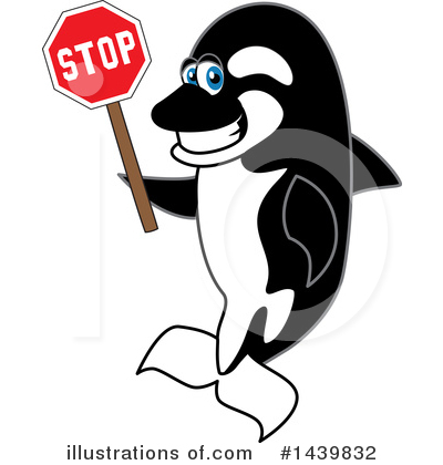 Royalty-Free (RF) Orca Mascot Clipart Illustration by Mascot Junction - Stock Sample #1439832