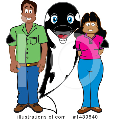 Royalty-Free (RF) Orca Mascot Clipart Illustration by Mascot Junction - Stock Sample #1439840
