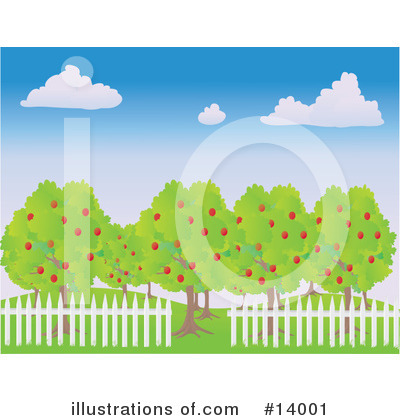 Royalty-Free (RF) Orchard Clipart Illustration by Rasmussen Images - Stock Sample #14001