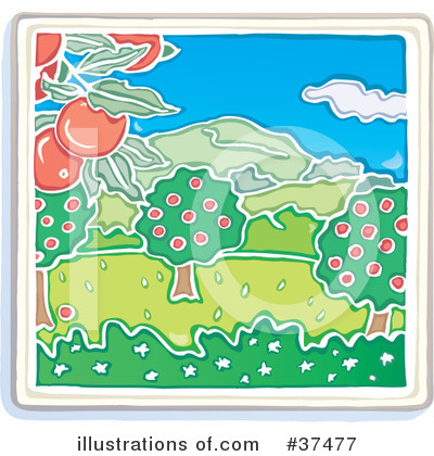Royalty-Free (RF) Orchard Clipart Illustration by Lisa Arts - Stock Sample #37477
