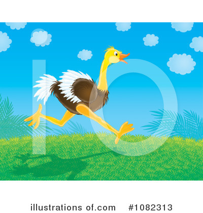 Royalty-Free (RF) Ostrich Clipart Illustration by Alex Bannykh - Stock Sample #1082313