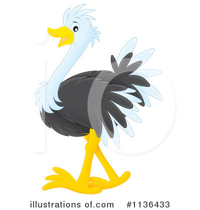 Royalty-Free (RF) Ostrich Clipart Illustration by Alex Bannykh - Stock Sample #1136433