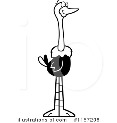 Ostrich Clipart #1157208 by Cory Thoman