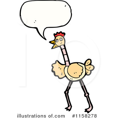 Royalty-Free (RF) Ostrich Clipart Illustration by lineartestpilot - Stock Sample #1158278