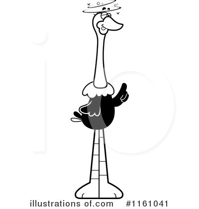 Ostrich Clipart #1161041 by Cory Thoman