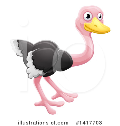 Ostrich Clipart #1417703 by AtStockIllustration