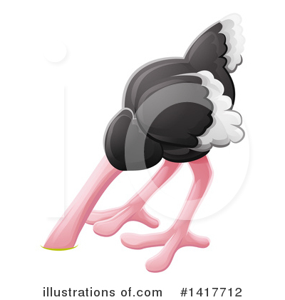 Ostrich Clipart #1417712 by AtStockIllustration
