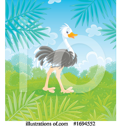 Ostrich Clipart #1694552 by Alex Bannykh