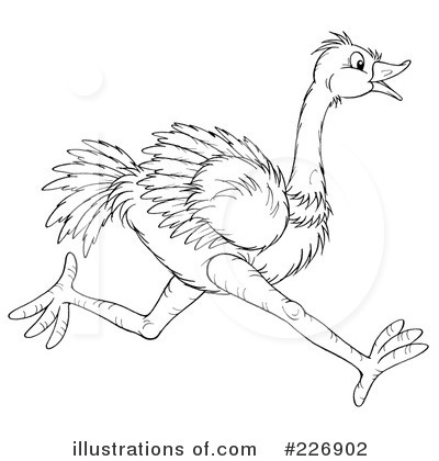 Royalty-Free (RF) Ostrich Clipart Illustration by Alex Bannykh - Stock Sample #226902