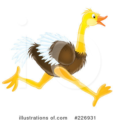 Royalty-Free (RF) Ostrich Clipart Illustration by Alex Bannykh - Stock Sample #226931