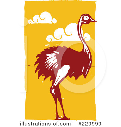 Royalty-Free (RF) Ostrich Clipart Illustration by xunantunich - Stock Sample #229999