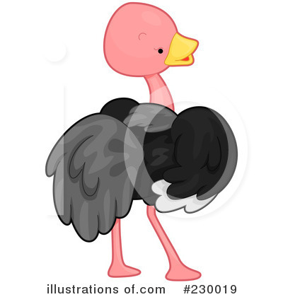 Royalty-Free (RF) Ostrich Clipart Illustration by BNP Design Studio - Stock Sample #230019
