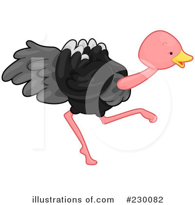 Royalty-Free (RF) Ostrich Clipart Illustration by BNP Design Studio - Stock Sample #230082
