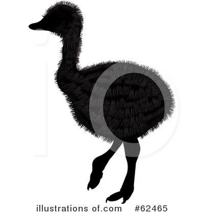 Royalty-Free (RF) Ostrich Clipart Illustration by Pams Clipart - Stock Sample #62465