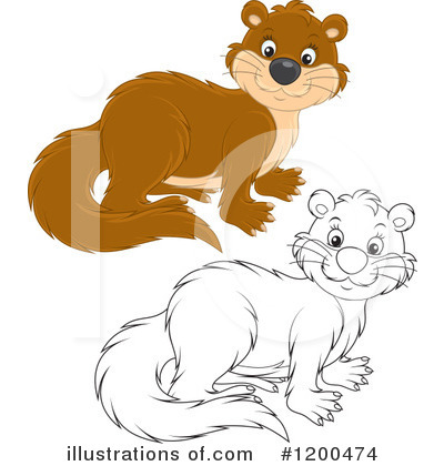 Royalty-Free (RF) Otter Clipart Illustration by Alex Bannykh - Stock Sample #1200474