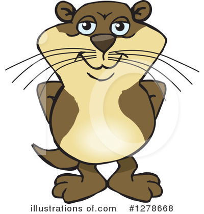Otter Clipart #1278668 by Dennis Holmes Designs
