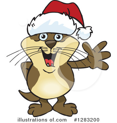 Otter Clipart #1283200 by Dennis Holmes Designs