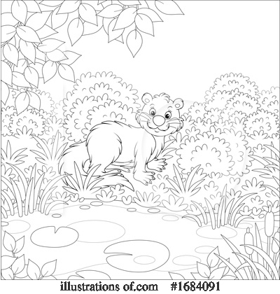 Royalty-Free (RF) Otter Clipart Illustration by Alex Bannykh - Stock Sample #1684091