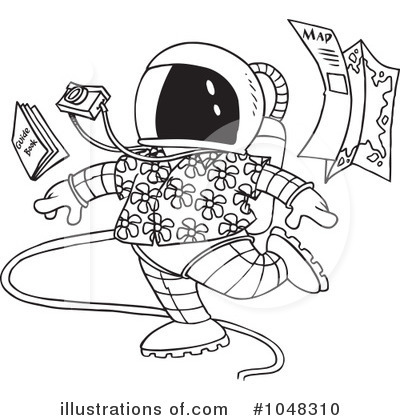 Royalty-Free (RF) Outer Space Clipart Illustration by toonaday - Stock Sample #1048310