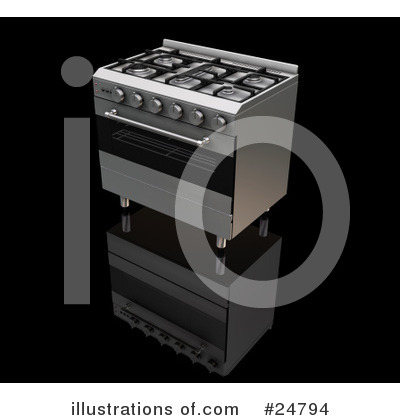 Royalty-Free (RF) Oven Clipart Illustration by KJ Pargeter - Stock Sample #24794