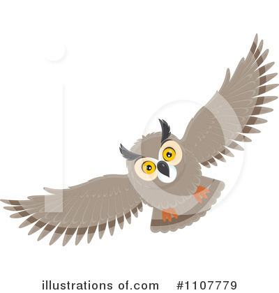 Royalty-Free (RF) Owl Clipart Illustration by Alex Bannykh - Stock Sample #1107779