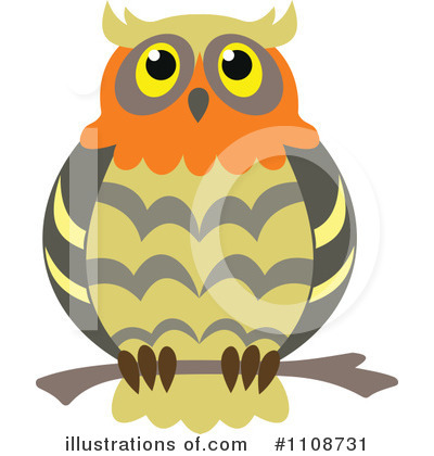Royalty-Free (RF) Owl Clipart Illustration by Vector Tradition SM - Stock Sample #1108731