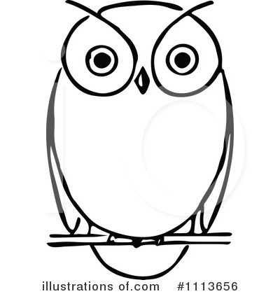 Royalty-Free (RF) Owl Clipart Illustration by Prawny Vintage - Stock Sample #1113656