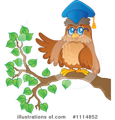Royalty-Free (RF) Owl Clipart Illustration by visekart - Stock Sample #1114852