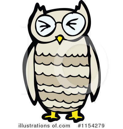 Royalty-Free (RF) Owl Clipart Illustration by lineartestpilot - Stock Sample #1154279