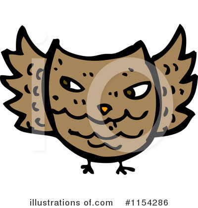 Royalty-Free (RF) Owl Clipart Illustration by lineartestpilot - Stock Sample #1154286