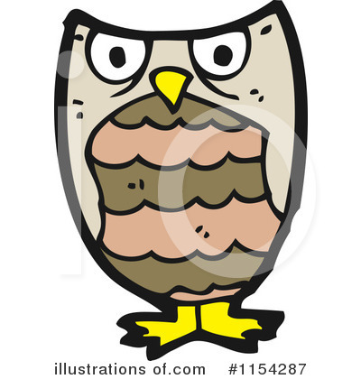 Royalty-Free (RF) Owl Clipart Illustration by lineartestpilot - Stock Sample #1154287
