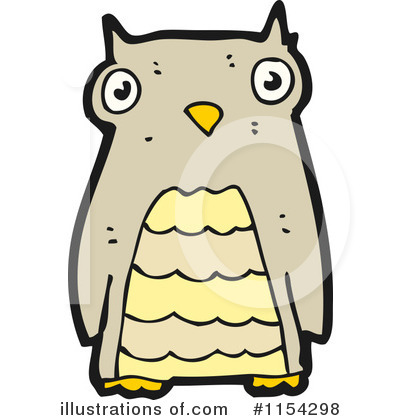 Royalty-Free (RF) Owl Clipart Illustration by lineartestpilot - Stock Sample #1154298