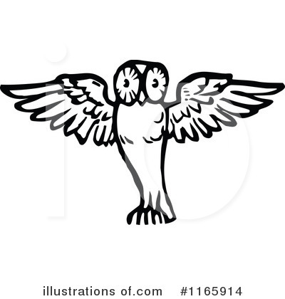 Royalty-Free (RF) Owl Clipart Illustration by Prawny Vintage - Stock Sample #1165914