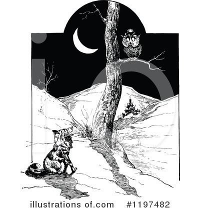 Royalty-Free (RF) Owl Clipart Illustration by Prawny Vintage - Stock Sample #1197482