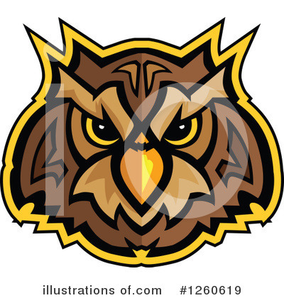 Royalty-Free (RF) Owl Clipart Illustration by Chromaco - Stock Sample #1260619