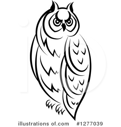 Royalty-Free (RF) Owl Clipart Illustration by Vector Tradition SM - Stock Sample #1277039