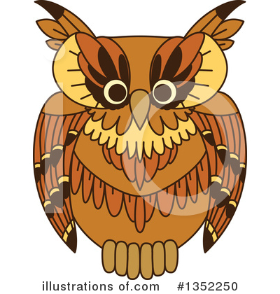 Royalty-Free (RF) Owl Clipart Illustration by Vector Tradition SM - Stock Sample #1352250