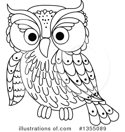 Royalty-Free (RF) Owl Clipart Illustration by Vector Tradition SM - Stock Sample #1355089
