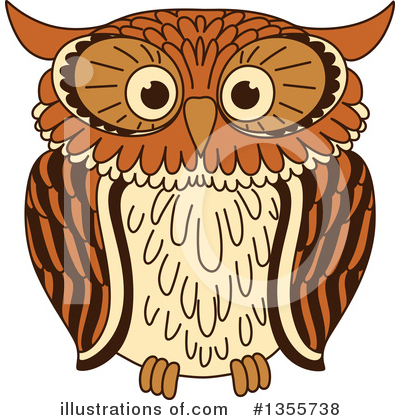 Royalty-Free (RF) Owl Clipart Illustration by Vector Tradition SM - Stock Sample #1355738