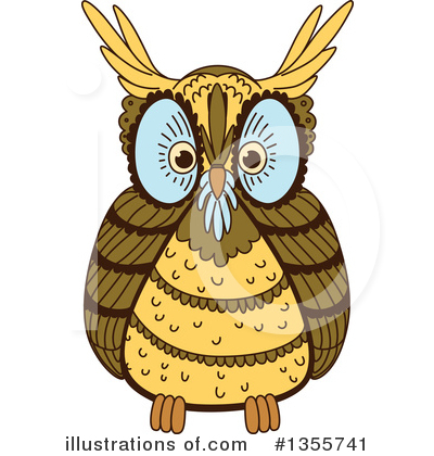 Royalty-Free (RF) Owl Clipart Illustration by Vector Tradition SM - Stock Sample #1355741