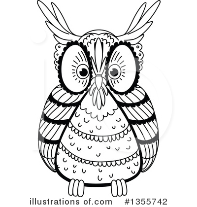 Royalty-Free (RF) Owl Clipart Illustration by Vector Tradition SM - Stock Sample #1355742