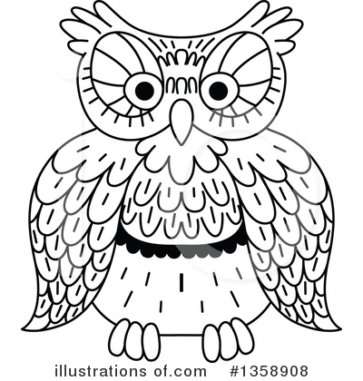 Royalty-Free (RF) Owl Clipart Illustration by Vector Tradition SM - Stock Sample #1358908