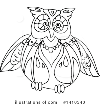 Royalty-Free (RF) Owl Clipart Illustration by Vector Tradition SM - Stock Sample #1410340