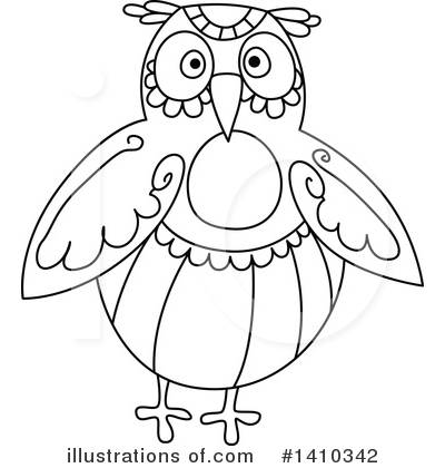Royalty-Free (RF) Owl Clipart Illustration by Vector Tradition SM - Stock Sample #1410342