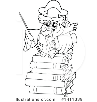 Royalty-Free (RF) Owl Clipart Illustration by visekart - Stock Sample #1411339