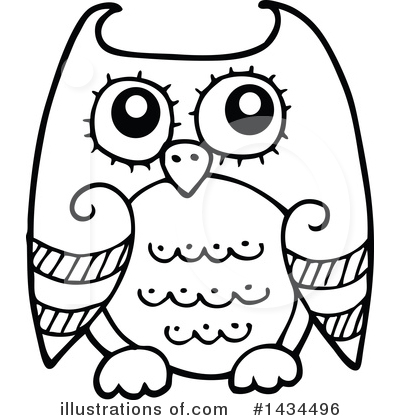 Royalty-Free (RF) Owl Clipart Illustration by visekart - Stock Sample #1434496