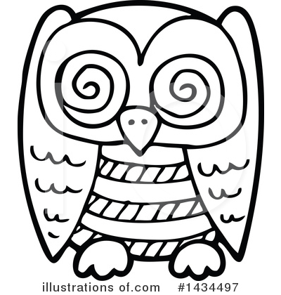Royalty-Free (RF) Owl Clipart Illustration by visekart - Stock Sample #1434497