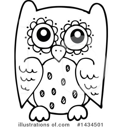 Royalty-Free (RF) Owl Clipart Illustration by visekart - Stock Sample #1434501