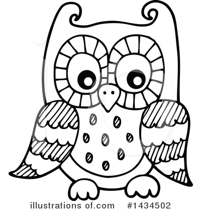 Royalty-Free (RF) Owl Clipart Illustration by visekart - Stock Sample #1434502